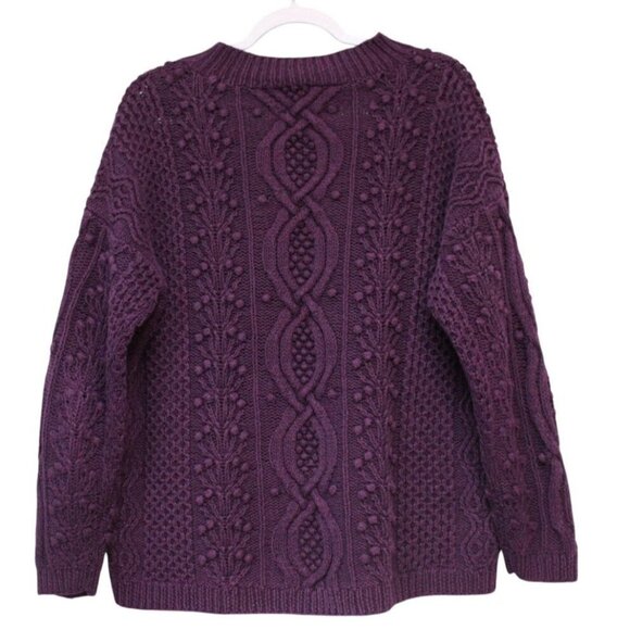 Vintage 90s Y2K Express Sweater Small Fisherman Chunky Handknit Ramie Oversized - Picture 10 of 14